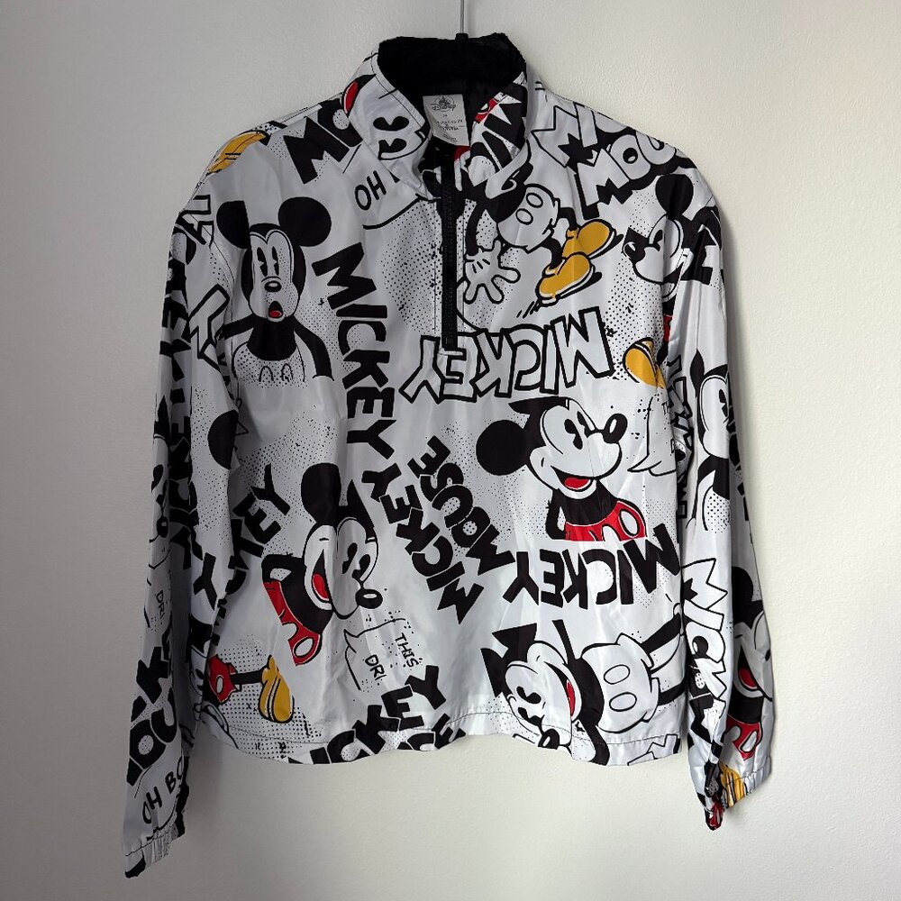 Disney Store Mickey Mouse Black & White Windbreaker Jacket M